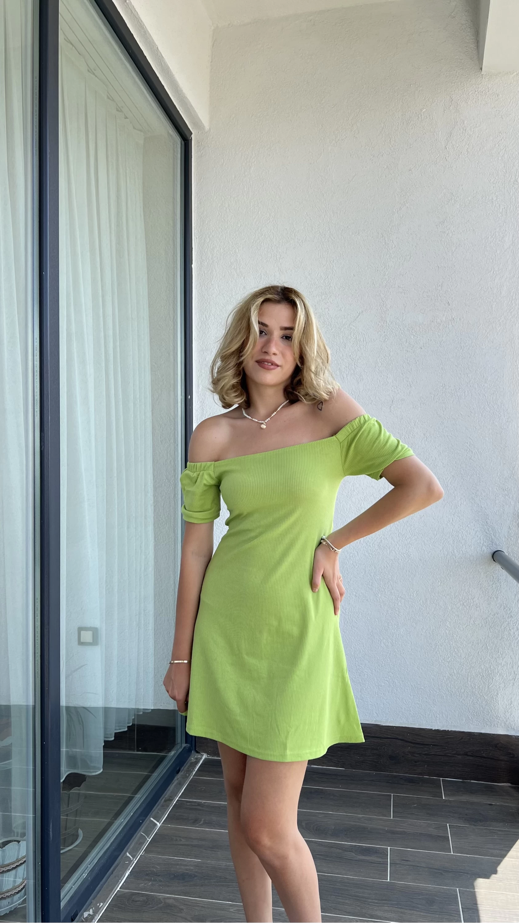 Wendy Fitili Elbise Yeşil