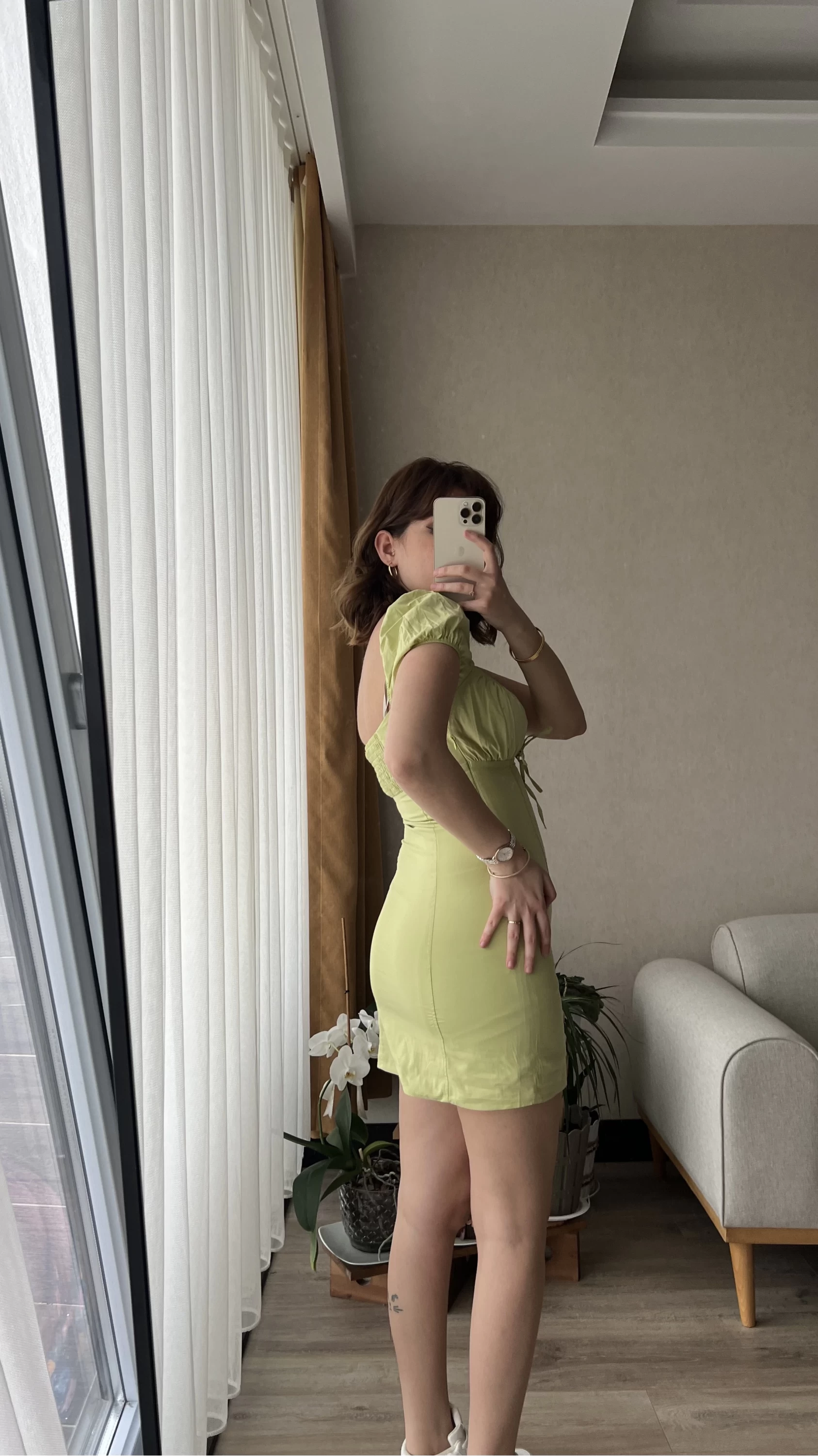 Yeşil Mini Elbise