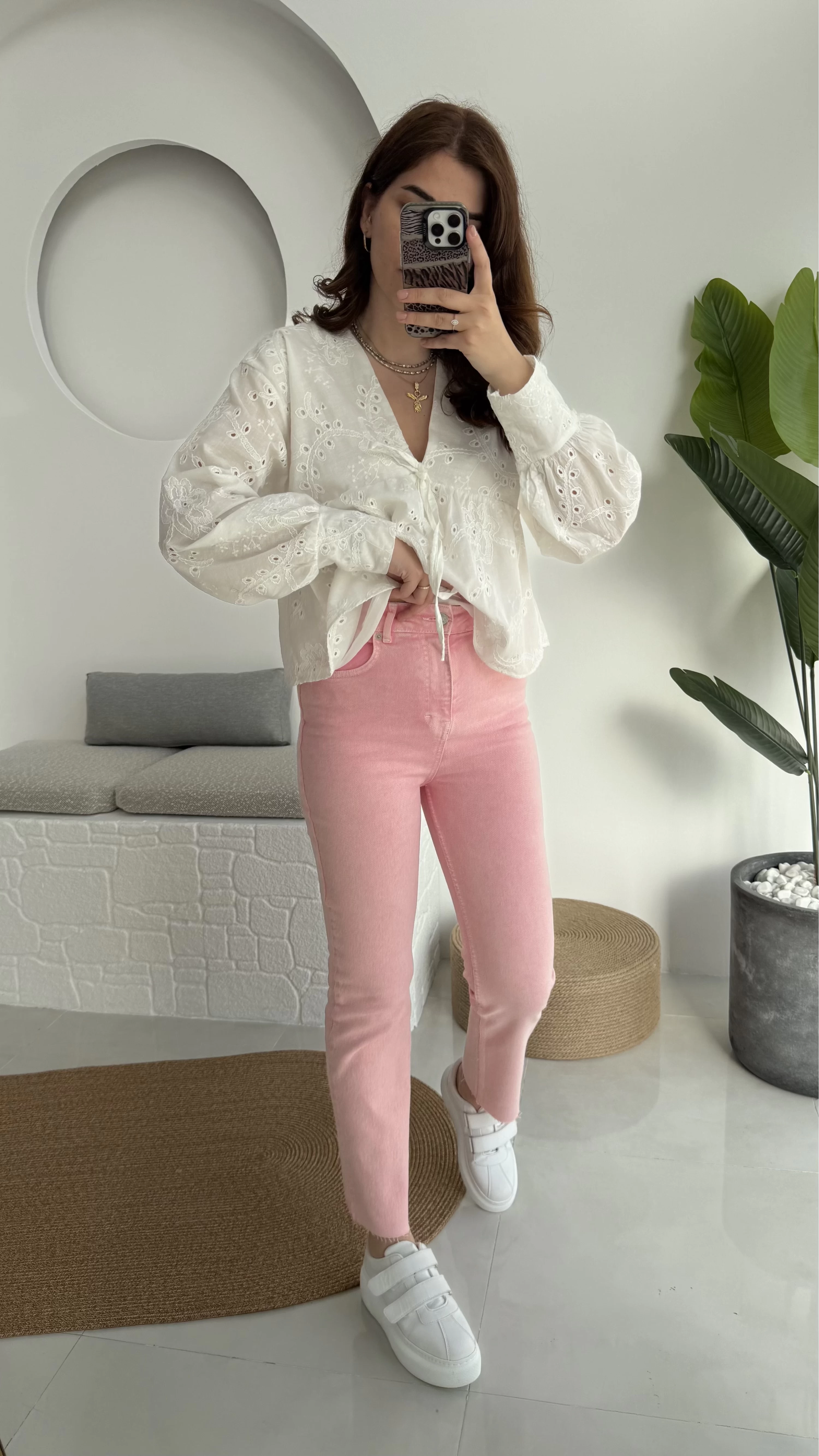 Zr Meyla Pembe Slim Fit Jean