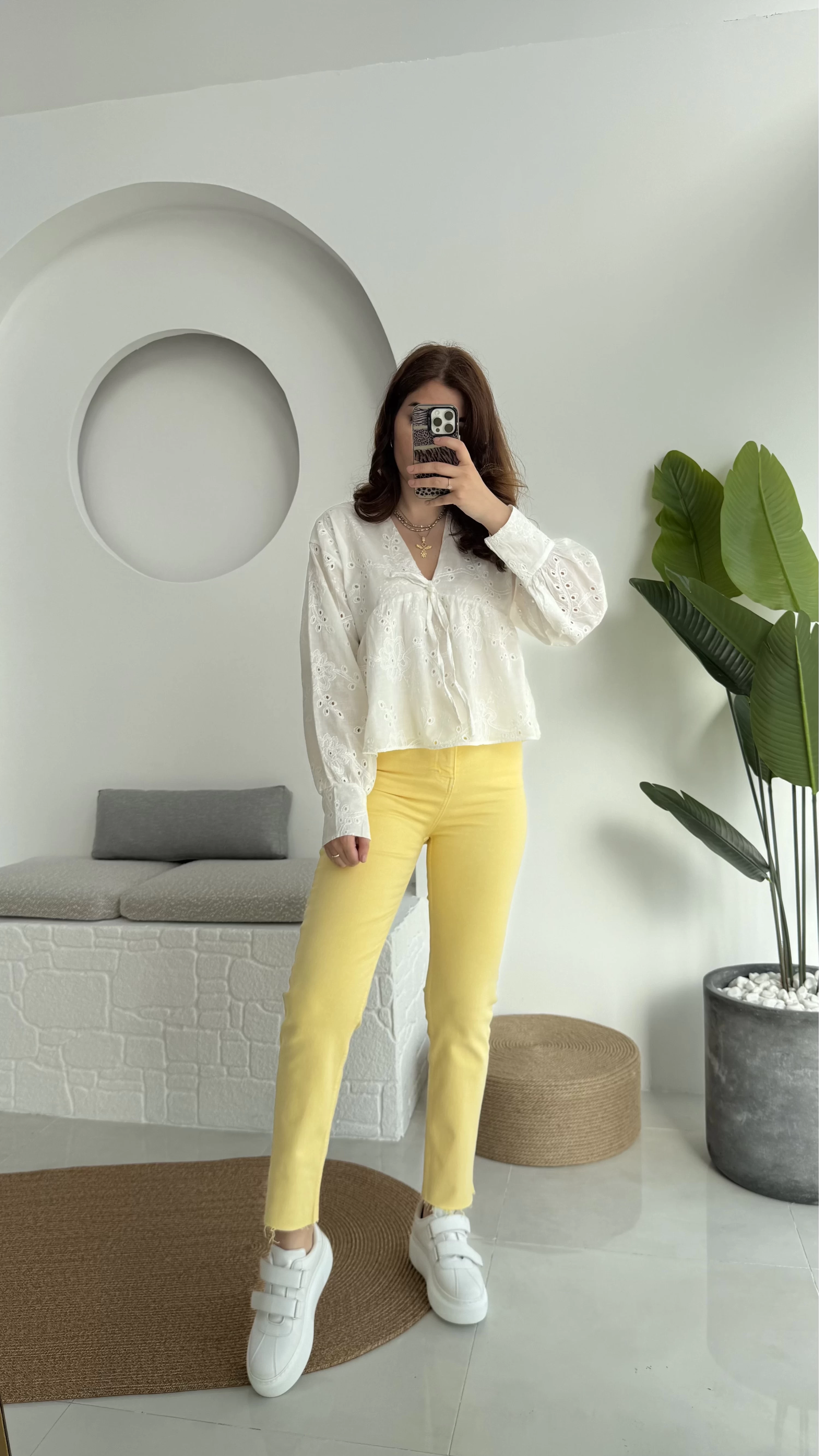 Zr Meyla Sarı Slim Fit Jean