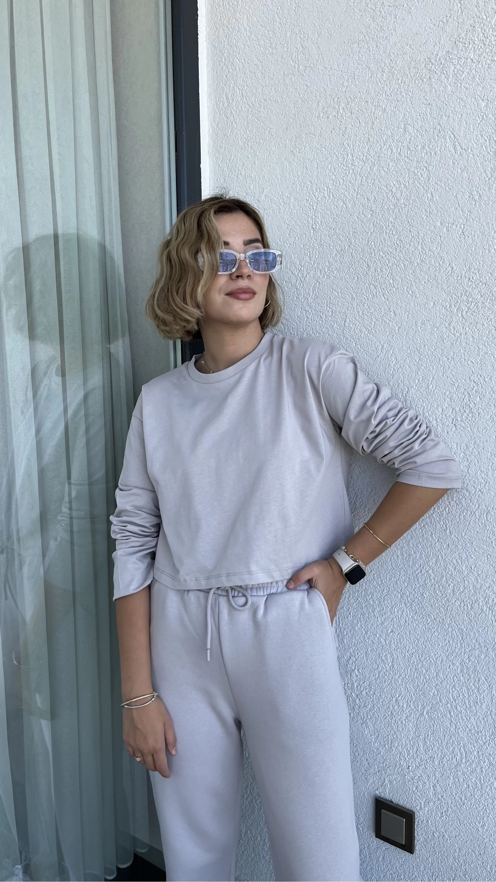 Zra Gri Crop İnce Body