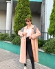 Bej Rengi Kaşe Astarlı Uzun Kaban