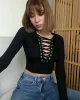 Jelly Siyah İpli Crop