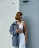 Koyu Gri Peluş Ceket