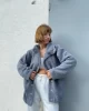 Koyu Gri Peluş Ceket