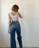 Koyu Mavi Wide Leg Jean