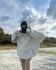 Oversize Gri Kapüşonlu Sweat