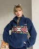 Oversize Peluş Sweatshirt Lacivert