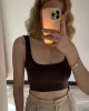 Acı Kahve Likralı Crop