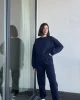 Alanis Lacivert 3 İplik Şardonlu Takım