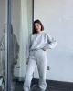 Alanis Uzay Grisi 3 İplik Şardonlu Takım