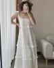 Alice Beyaz Fırfır Detay Elbise