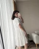 Larisa Beyaz Dantelli Elbise