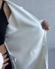 BEYAZ Oversize 3 İplik Şardonlu Hırka
