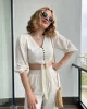 Boho Gofre Keten Takım