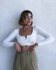 Brshka Crop Beyaz