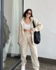 Clou Bej Oversize Hırkalı Takım