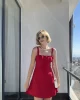 Forever Kırmızı Mini Drape Elbise