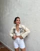 Gabardin Nakışlı Ceket