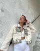 Gabardin Nakışlı Ceket