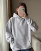 Kapüşonlu Gri Oversize Sweat