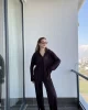 Koyu Bordo Saten Krinkıl Takım