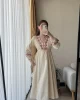 Lale Uzun Krem Elbise