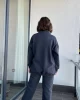 Lawla Antrasit Fermuarlı Sweat Takım
