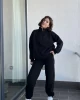 Lawla Siyah Fermuarlı Sweat Takım