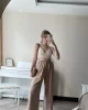 Lesley Camel Keten Pantolon