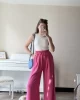 Lesley Pembe Keten Pantolon