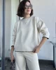 Leyla Krem Triko Takım