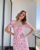 Maly Çiçekli Midi Boy Elbise