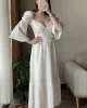 Maude Kırık Beyaz Vintage Elbise