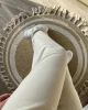 Mega Palazzo Krem Pantolon