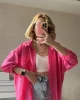 Mill Pembe Tek Cepli Oversize Gömlek