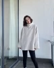 Off Winter Ekru Keçe Yün Kazak