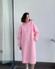 Permola Pembe 3 İplik Şardonlu (İçi Polarlı) Elbise