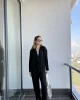 Siyah Saten Krinkıl Takım
