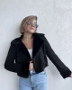 Siyah Süet Peluş Ceket