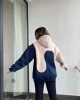 Sky Bej - Lacivert 3 İplik Polarlı Sweat