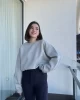 Snw Uzay Grisi 3 İplik Polarlı Sweat