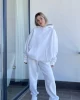UCL Oversize Sweat Takım Kırçıllı Beyaz