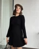 Viral Siyah Triko Elbise