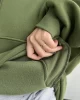 Yeşil Yarım Fermuarlı Sweatshirt