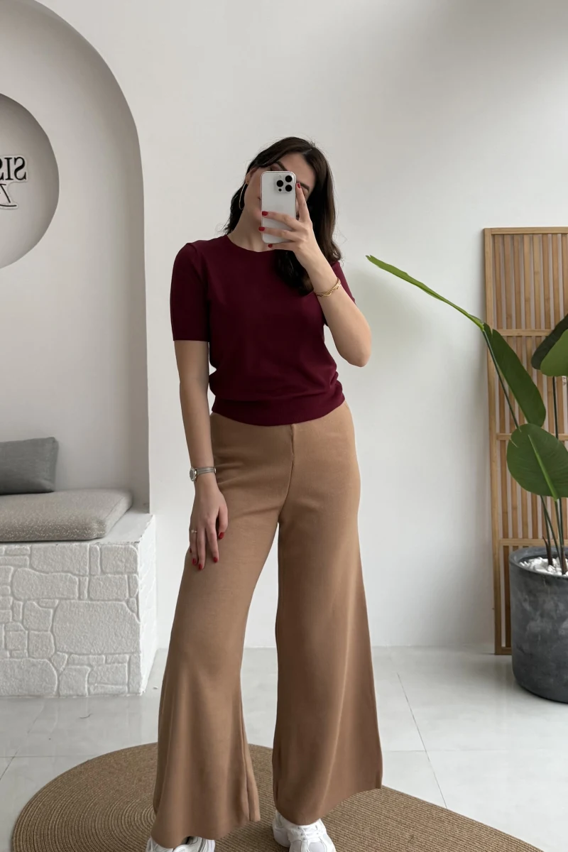 İsadore Triko Pantolon - Camel