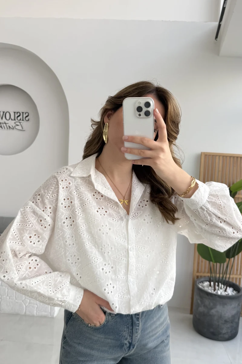 Brode Gömlek - Beyaz - Kod: 2245