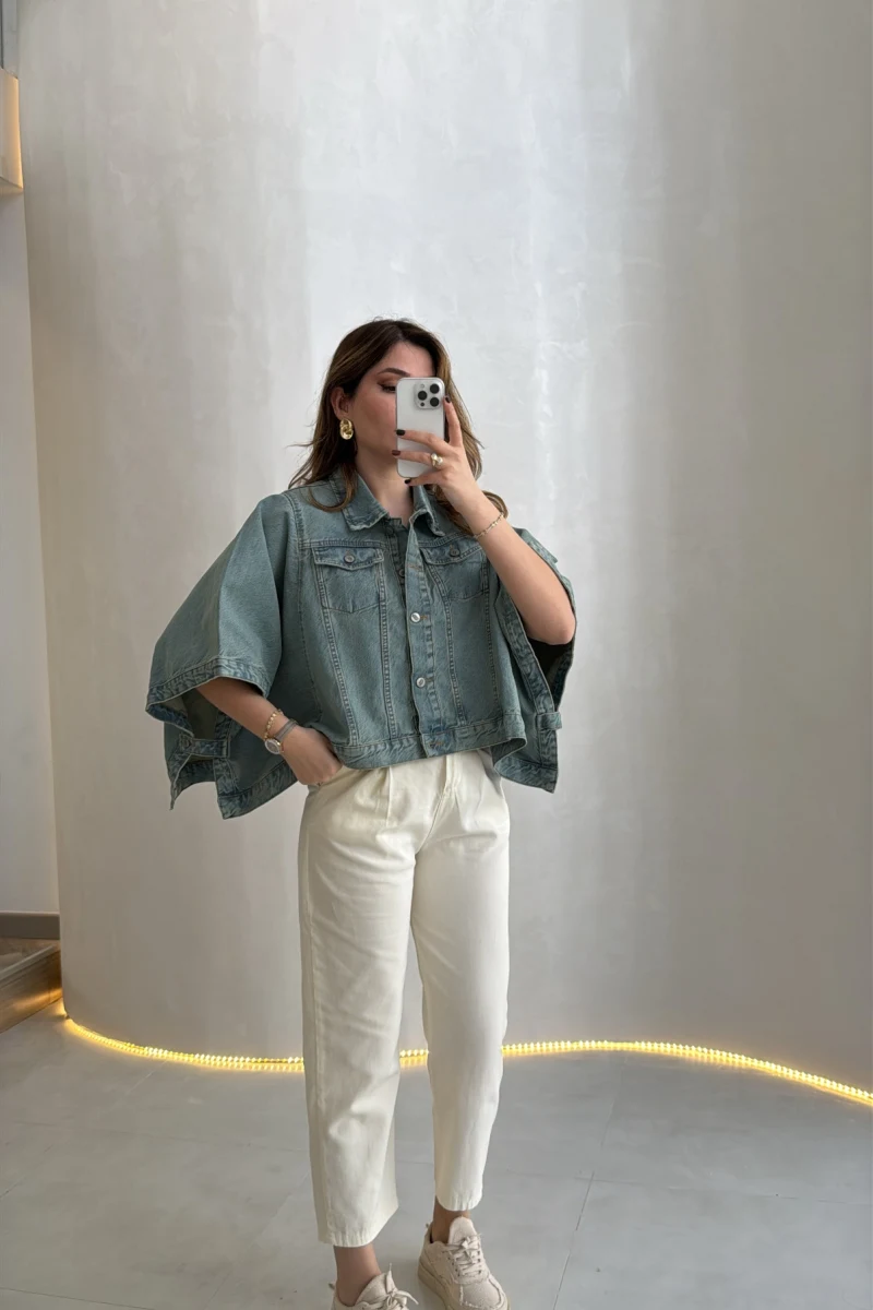 Cepli Gabardin Pantolon - Ekru - Kod: 7847