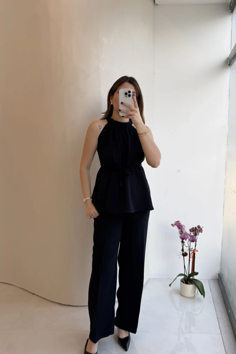 Fera Bağlama Detaylı Takım - Lacivert - Kod: 8920