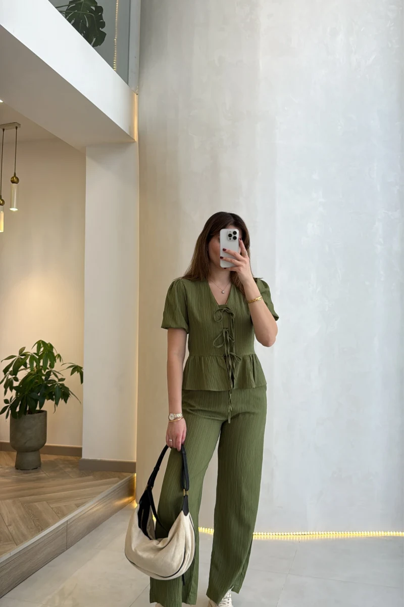 New Gofre Takım - Haki - Kod: 8015